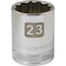 Dynamic 1/2" Drive, 23mm Metric Socket, 12 Points D015123 - alternate 1
